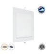 GLOBOSTAR® PANELO 60198 Χωνευτό Panel Οροφής LED 20W 2120lm 120° AC 220-240V IP20 Φυσικό Λευκό 4500K - Lumileds SMD Chip & TÜV SÜD Driver - Λευκό Γαλακτερό - Μ22.5 x Π22.5 x Υ1.9cm - Q20 x 20cm - 3 Χρόνια Εγγύηση